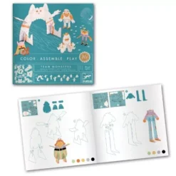 Front Page -Djeco Speelgoed dj08006 djeco 3d kleurplaat speelfiguren monsters1