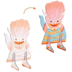 Djeco 3D Kleurplaat Speelfiguren - Schattige Monsters -Djeco Speelgoed dj08006 djeco 3d kleurplaat speelfiguren monsters3
