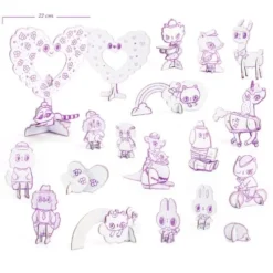 Djeco 3D Kleurplaat Speelfiguren – Schattige Dieren -Djeco Speelgoed dj08007 djeco 3d kleurplaat speelfiguren schattige dieren1 3