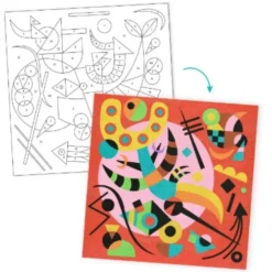 Djeco Schilderen Op Nummer Abstract - Kandinsky -Djeco Speelgoed dj09382 djeco schilderen op kleur abstract kandinsky1