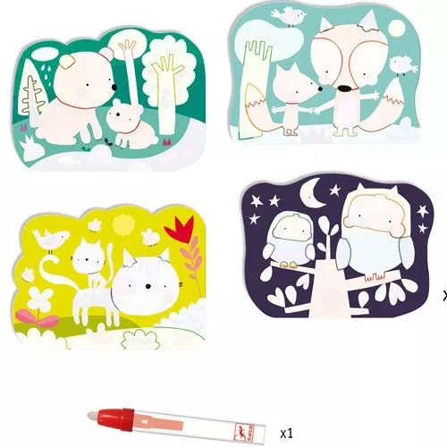 djeco magische kleurplaten - in het bos Djeco Magische Kleurplaten - In Het Bos -Djeco Speelgoed djeco magische kleurplaten in het bos 2