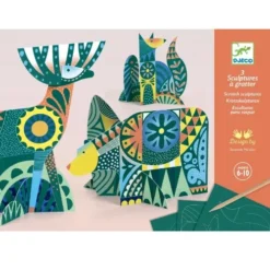 Djeco 3D Kraskaarten Dierenvolk