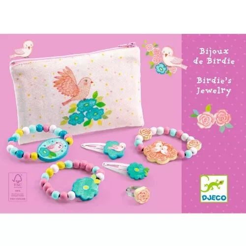 djeco sieraden met etui - birdie Djeco Sieraden Met Etui - Birdie -Djeco Speelgoed djeco birdies jewelry