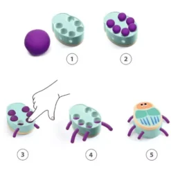 Djeco Boetseerklei Met Insecten - Myplastibugs - 3st -Djeco Speelgoed djeco boetseerklei myplastibugs3