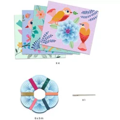 Djeco Borduurkaarten Vogels 3 Djeco Borduurkaarten Vogels -Djeco Speelgoed djeco borduurkaarten vogels 1