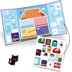 Djeco Herbruikbare Stickers Huis - 14st -Djeco Speelgoed djeco herbruikbare stickers huis 14st 2
