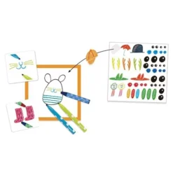 Djeco Tekenspel Samen Tekenen - Grappige Dieren -Djeco Speelgoed djeco kaartspel funny animals 1