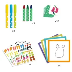 Djeco Tekenspel Samen Tekenen - Grappige Dieren -Djeco Speelgoed djeco kaartspel funny animals 3