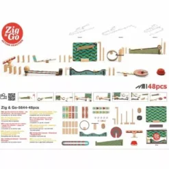 Djeco Kettingreactiespel Zig & Go - 48st 4 Djeco Kettingreactiespel Zig & Go - 48st -Djeco Speelgoed djeco kettingreactiespel zig go 48st 1