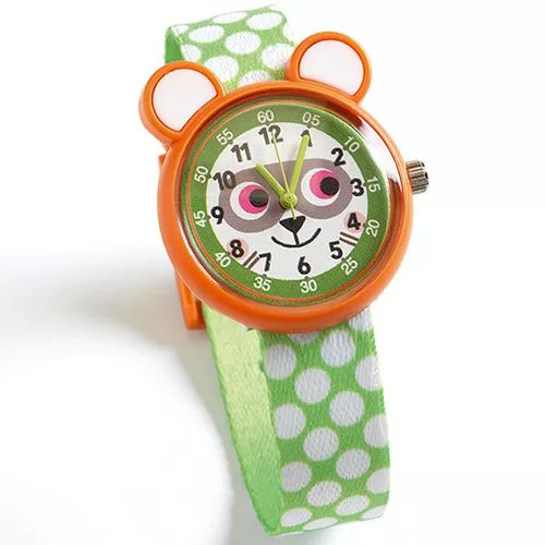 djeco kinderhorloge - wasbeer Djeco Kinderhorloge - Wasbeer -Djeco Speelgoed djeco kinderhorloge wasbeer 1