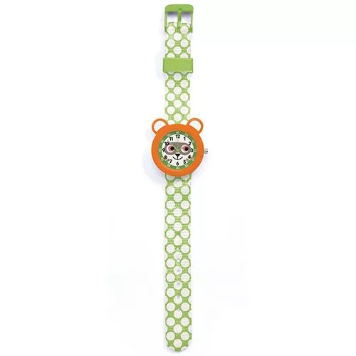 djeco kinderhorloge - wasbeer Djeco Kinderhorloge - Wasbeer -Djeco Speelgoed djeco kinderhorloge wasbeer 2