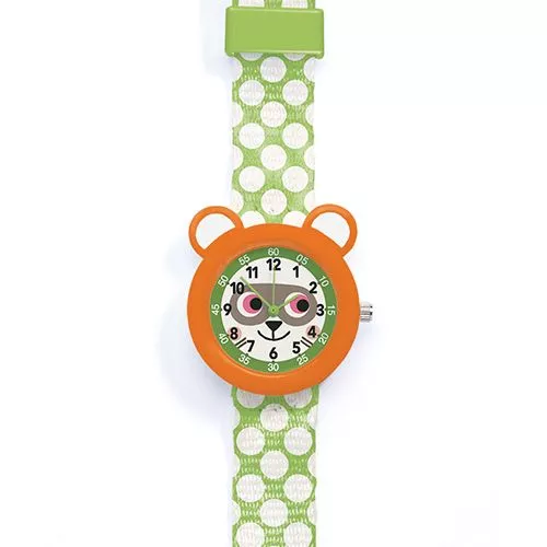djeco kinderhorloge - wasbeer Djeco Kinderhorloge - Wasbeer -Djeco Speelgoed djeco kinderhorloge wasbeer 3