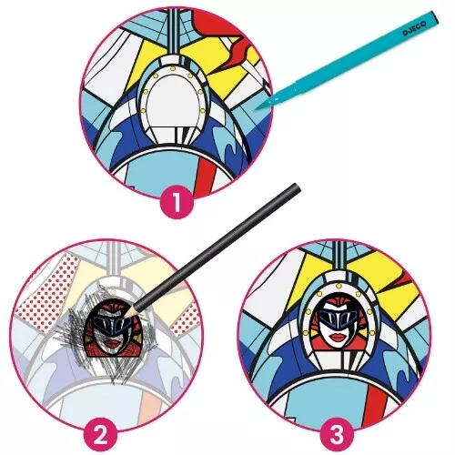 djeco kleur- en krasplaatjes stripverhaal superheroes - roy lichtenstein Djeco Kleur- En Krasplaatjes Stripverhaal Superheroes - Roy Lichtenstein -Djeco Speelgoed djeco kleur en krasplaatjes pop art2