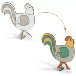 Djeco 3D Kleurplaat Speelfiguren - Boerderij -Djeco Speelgoed djeco kleurplaat 3d speelfiguren boerderij2