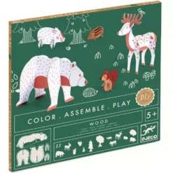 Djeco 3D Kleurplaat Speelfiguren - Bos 9 Djeco 3D Kleurplaat Speelfiguren - Bos -Djeco Speelgoed djeco kleurplaat 3d speelfiguren bos1