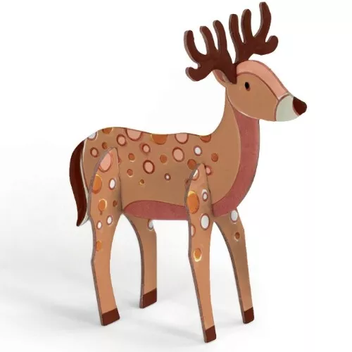 djeco 3D kleurplaat speelfiguren - bos Djeco 3D Kleurplaat Speelfiguren - Bos -Djeco Speelgoed djeco kleurplaat 3d speelfiguren bos2