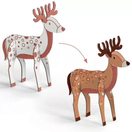 djeco 3D kleurplaat speelfiguren - bos Djeco 3D Kleurplaat Speelfiguren - Bos -Djeco Speelgoed djeco kleurplaat 3d speelfiguren bos3