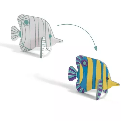 djeco 3D kleurplaat speelfiguren - oceaan Djeco 3D Kleurplaat Speelfiguren - Oceaan -Djeco Speelgoed djeco kleurplaat 3d speelfiguren oceaan2