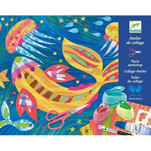 djeco knutselset collage vissen Djeco Knutselset Collage Vissen -Djeco Speelgoed djeco knutselset collage vissen 2