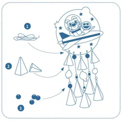 Djeco Knutselset Diy - Windgong - Sterren -Djeco Speelgoed djeco knutselset diy windgong sterren 2 1