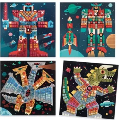 Djeco Knutselset Mozaïek - Space Battle -Djeco Speelgoed djeco knutselset moza ek space battle 4