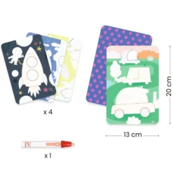 Djeco Magische Kleurplaten - Onderweg -Djeco Speelgoed djeco magische kleurplaten onderweg 3