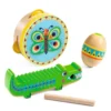 Djeco Percussie Set Tamboerijn, Maracas, Guiro Animambo - 3st -Djeco Speelgoed djeco muziekinstrumenten pecussie animambo 3st