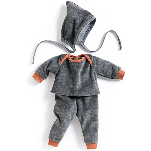 Djeco Poppenkledingset Pomea - Pearl Gray - 32 Cm -Djeco Speelgoed djeco poppenkledingset pomea pearl gray 32 cm 1