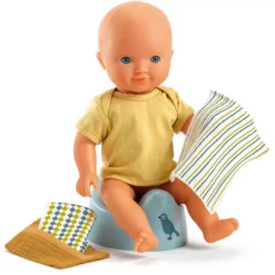 Djeco Poppenpotje Met Babydoekjes Pomea - 36 Cm -Djeco Speelgoed djeco poppenpotje met babydoekjes pomea 36 cm 2