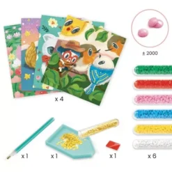 Djeco Schilderijen Mini-diamanten Dierenvrienden 5 Djeco Schilderijen Mini-diamanten Dierenvrienden -Djeco Speelgoed djeco schilderijen mini diamanten3