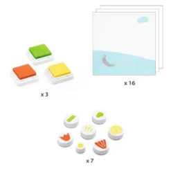 Djeco Stempels En Stempelkaarten Bloemen -Djeco Speelgoed djeco stempelset avec fleurs1