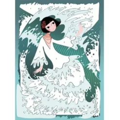 Djeco Glitterschilderijen Feestjurken 7 Djeco Glitterschilderijen Feestjurken -Djeco Speelgoed glitterschilderijen jurken1