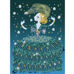 Djeco Glitterschilderijen Feestjurken 8 Djeco Glitterschilderijen Feestjurken -Djeco Speelgoed glitterschilderijen jurken3