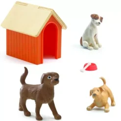 Djeco Poppenhuis Honden - 3 Stuks