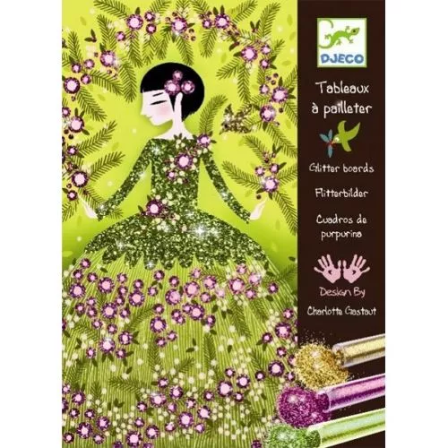 djeco glitterschilderijen feestjurken Djeco Glitterschilderijen Feestjurken -Djeco Speelgoed jurk