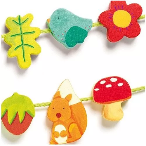 djeco houten rijgkralen natuur Djeco Houten Rijgkralen Natuur -Djeco Speelgoed rijgkralen natuur 1