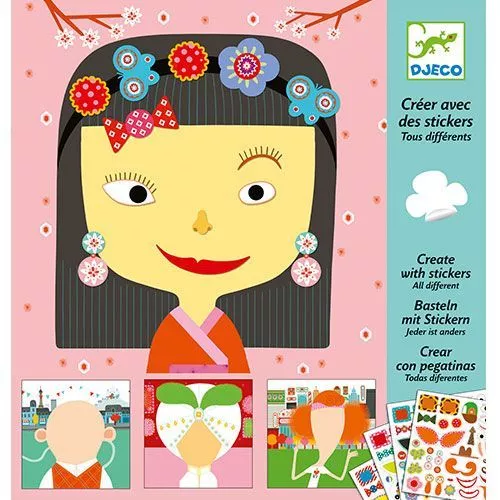 djeco stickerset grappige gezichten Djeco Stickerset Grappige Gezichten -Djeco Speelgoed stickerset verschillende gezichten dj08934